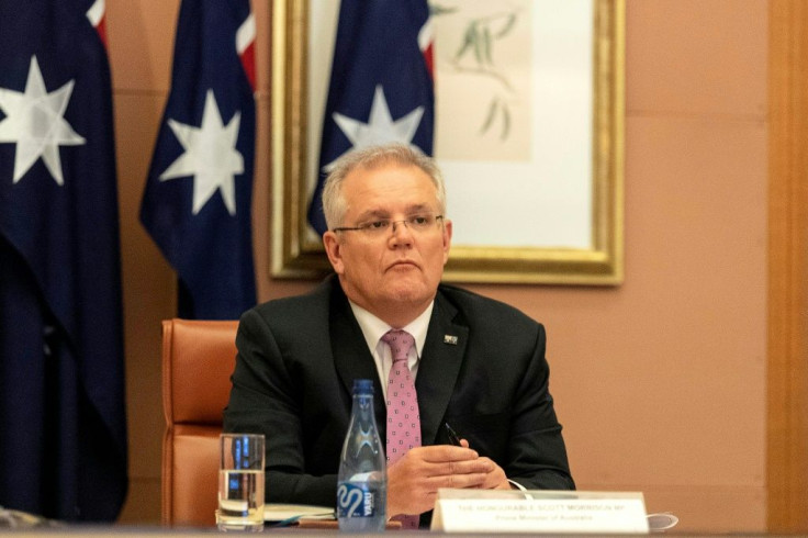 Australian Prime Minister Scott Morrison, seen here in March 2020, has demanded universal sharing of a Covid-19 vaccine
