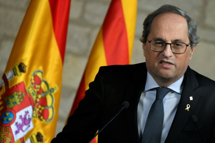 The Supreme Court ruling means Catalonia's regional president Quim Torra will not be able to hold elected office for 18 months