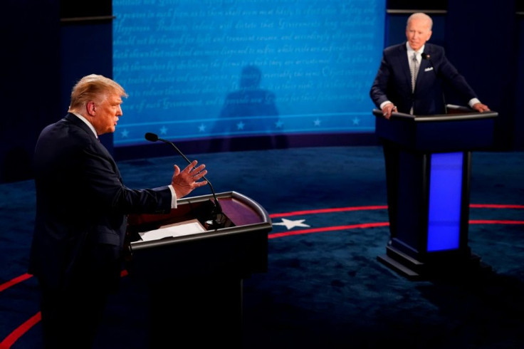 An exasperated Biden variously described Trump as a "clown," a "fool," a "liar" and "Putin's puppy"