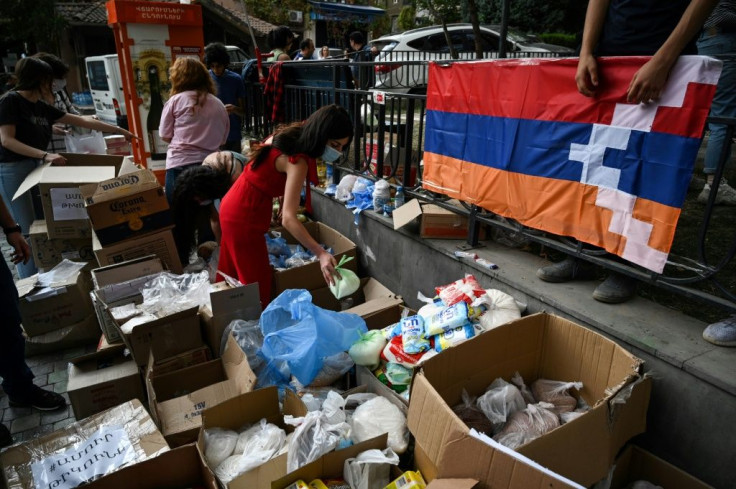 Volunteers in Yerevan are organising aid for refugees and soldiers