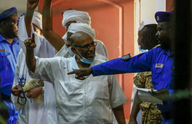 The ouster of Sudan's ex-president Omar al-Bashir, here seen on October 6 during his ongoing trial in Khartoum, was a key reason that the government and rebels were able to strike a peace deal