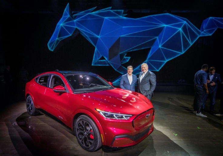 The repurposed Ford assembly plant in Oakville, Ontario will produce five new electric vehicles such as this all-electric Mustang Mach-E unveiled in California in November 2019