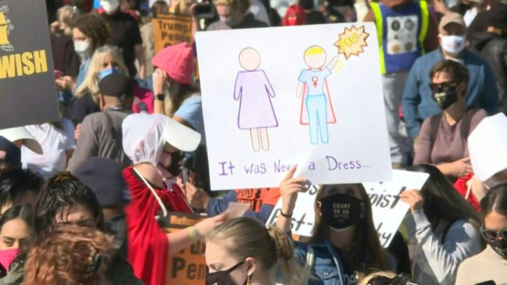 Protesters gather at Freedom Plaza for Washington's women's march