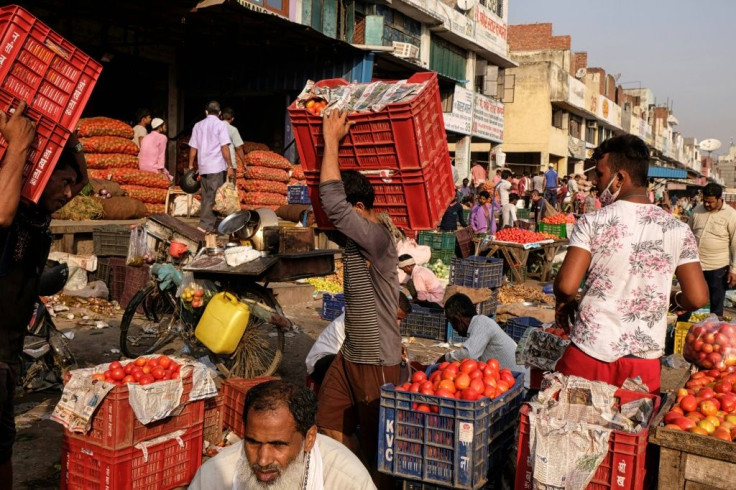 The IMF projects India's GDP will contract by 10.3 percent this year, the worst slump since its independence in 1947