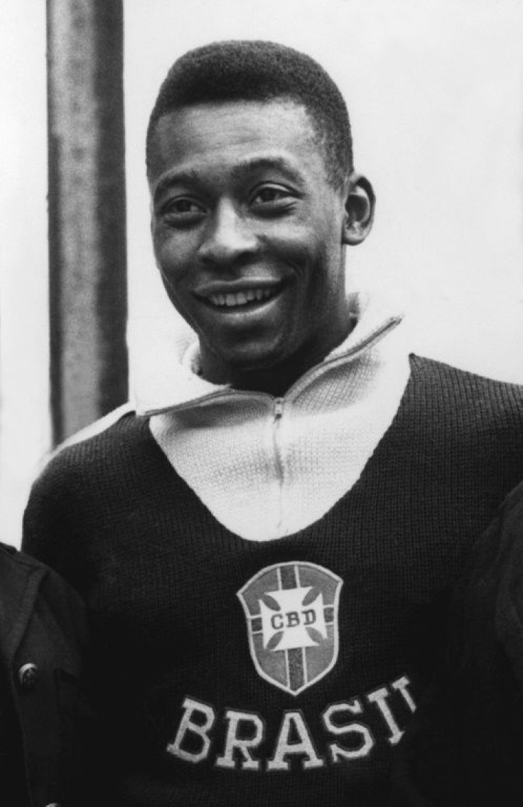 Pele in June 1962 in Vina del Mar, Chile, a few days before a World Cup quarter final soccer match between Brazil and England