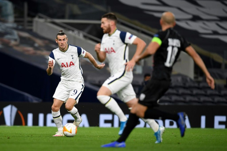 On the ball: Tottenham Hotspur's Gareth Bale in action on Thursday