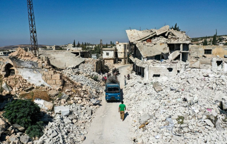 The strike hit in Syria's last major rebel bastion of Idlib (pictured October 18, 2020), which is dominated by the Hayat Tahrir al-Sham (HTS) group led a former Al-Qaeda affiliate, but other jihadist groups are also present in the area