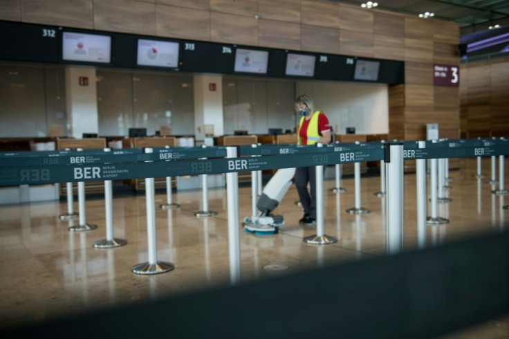 A few days before the opening, around 200 staff were busy disinfecting the 360,000-square-metre Terminal 1 at the new Berlin Brandenburg Airport (BER)