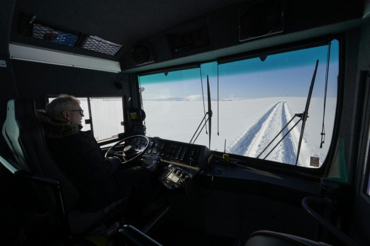 The glacier bus was created by Astvaldur Oskarsson, 59 (pictured)