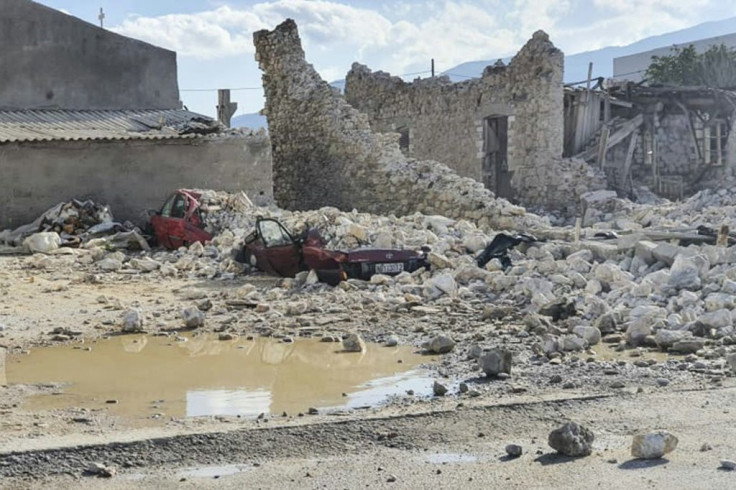 Buildings collapsed on the island of Samos