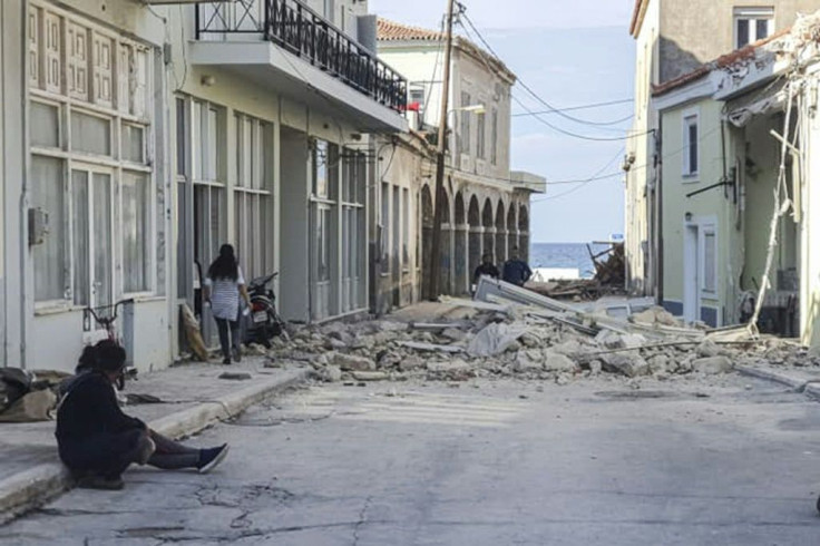 The epicentre was off the Aegean island of Samos