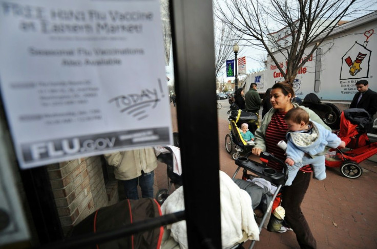 An H1N1 vaccine center is pictured in Washington in January 2010