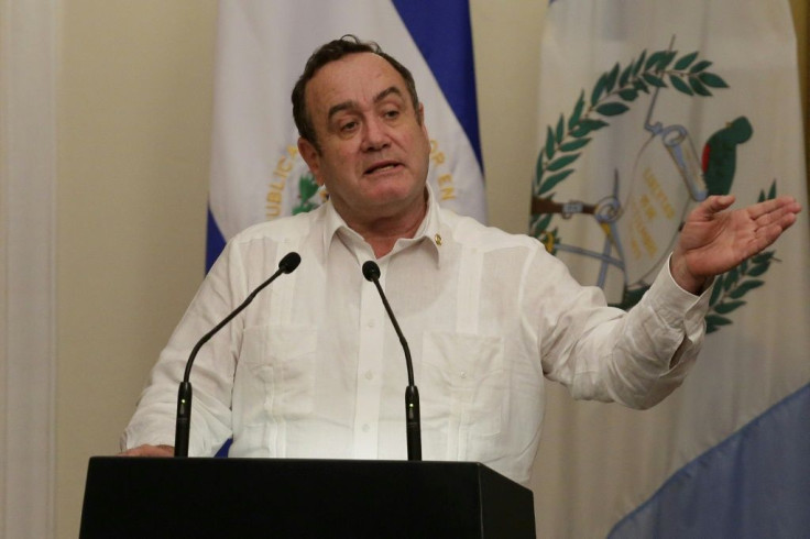 Guatemalan President Alejandro Giammattei, pictured on January 27, 2020, is facing demonstrations calling on him to quit over his government's failure to ease growing poverty and inequality