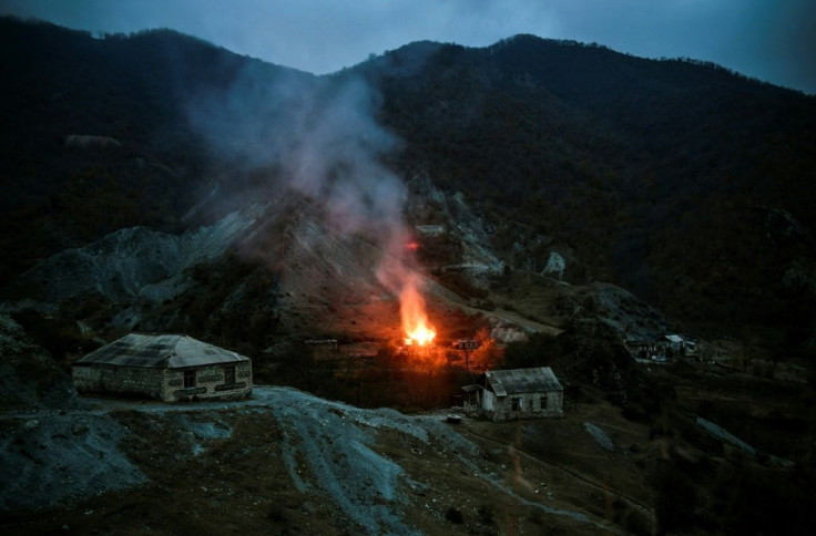 Some people in Kalbajar have burned their homes rather than leave them for Azerbaijani forces to take over