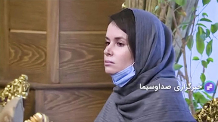 An image grab from footage obtained from Iranian state television on November 25, 2020 shows Australian-British academic Kylie Moore-Gilbert, who was serving a 10-year prison sentence for spying, during her release in Iran