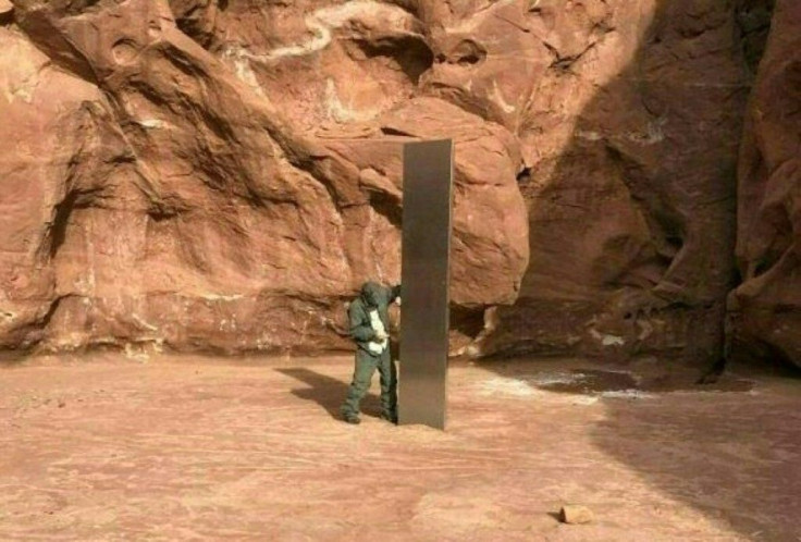 The shiny, triangular pillar which protruded some 12 feet from the red rocks of southern Utah was spotted on November 18 by baffled local officials counting bighorn sheep from the air
