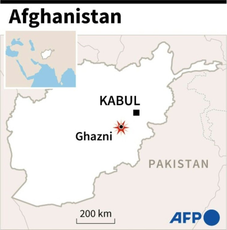 Map locating Ghazni in Afghanistan