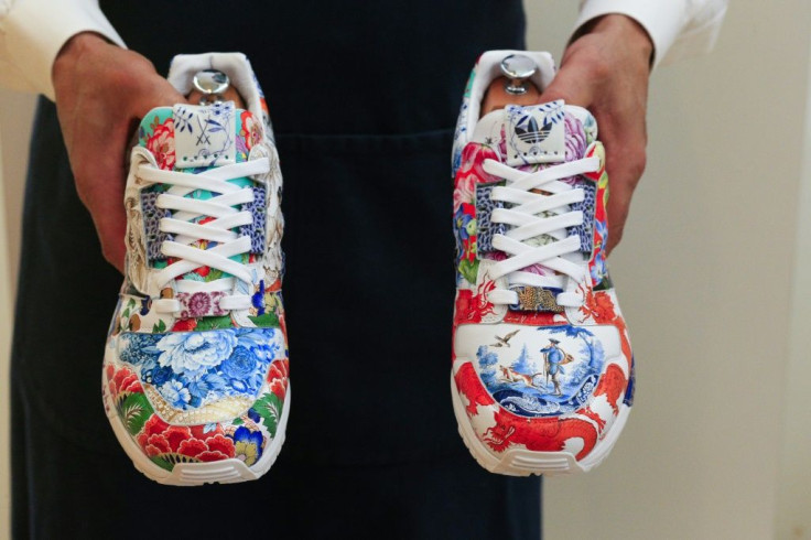 A unique pair of sneakers designed by Adidas and Meissen is up for auction at Sotheby's in New York