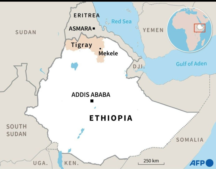 Map of Ethiopia locating Tigray.