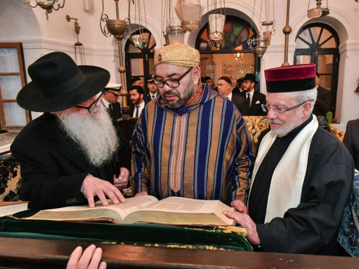 Morocco's King Mohammed VI is seen at Essaouira's 'House of Memory' in January 2020 in a photo provided by the Moroccan Royal Palace