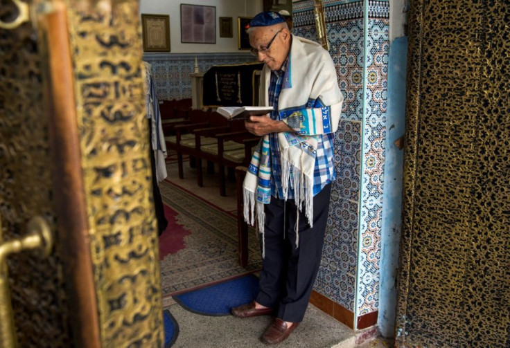 A Jewish man prays in a synagogue in Marrakesh in this 2017 file photograph. Jewish history and culture is now to be included in Morocco's school curriculum