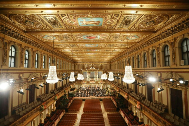 The Vienna Philharmonic Orchestra performing the traditional New Year's Concert without an audience