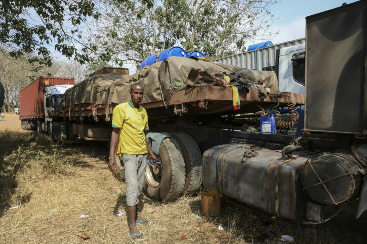 Several hundred trucks are stranded at Cameroon's border post of Garoua-Boulai because of poor security on the highway to Bangui