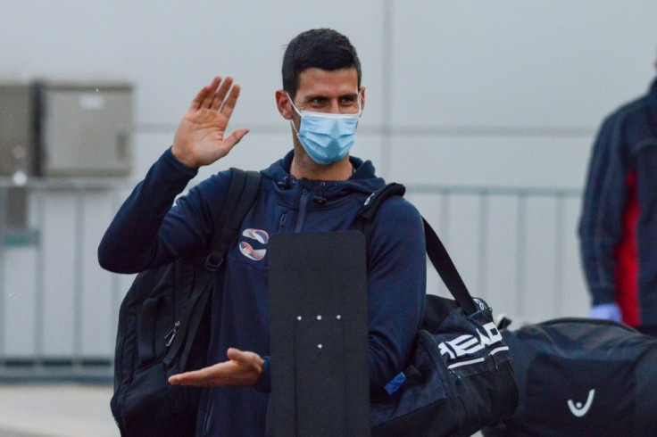 World number one Novak Djokovic arriving in Adelaide where he will quarantine ahead of his Australian Open defence next month