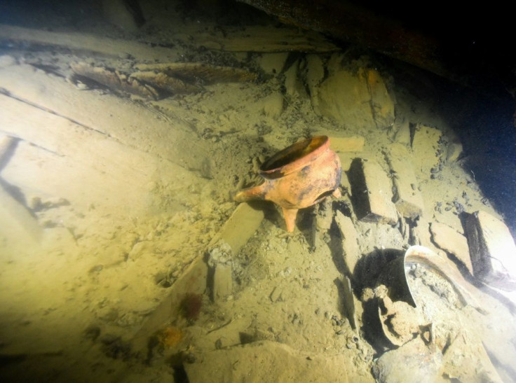 This cooking pot was spotted on a wrecked 16th century merchant ship in December 2017 but months later archaeologists from Sweden's Maritime and Transport museums noticed the pot and other artifacts were missing