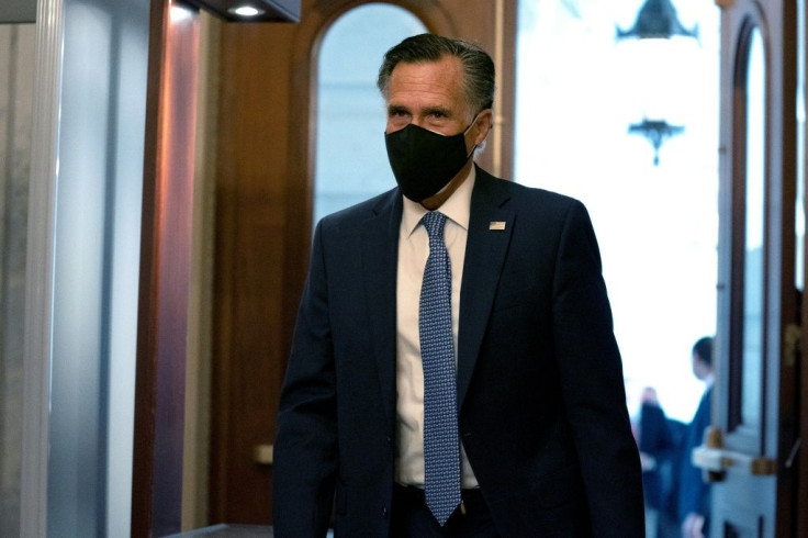 Utah's Republican Senator Mitt Romney, pictured at the US Capitol on December 11, 2020, was the only member of his party to vote to convict Trump in his first impeachment trial