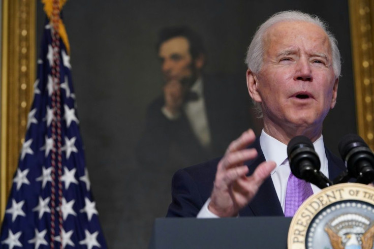 Joe Biden warned the rollout of vaccines was 'a war-time undertaking' but said there would be enough doses for the vast majority of the United States by autumn