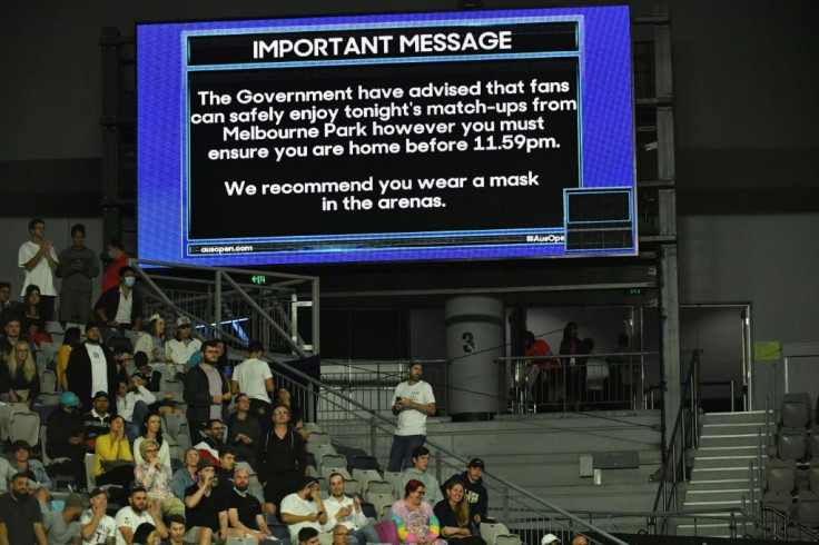 Spectators were reminded they must be home before midnight, when the state lockdown begins