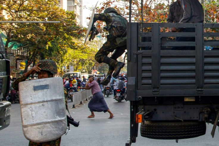 Troops have fanned out around the country in recent days and fired rubber bullets to disperse one rally in Mandalay