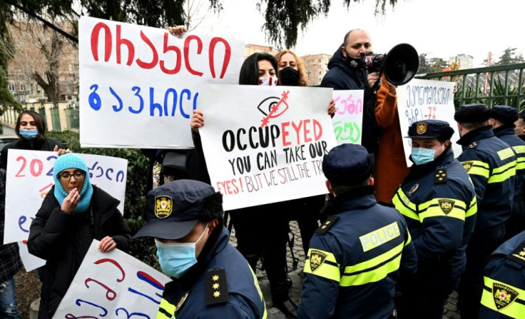 Georgia's opposition held protests in Tbilisi in January