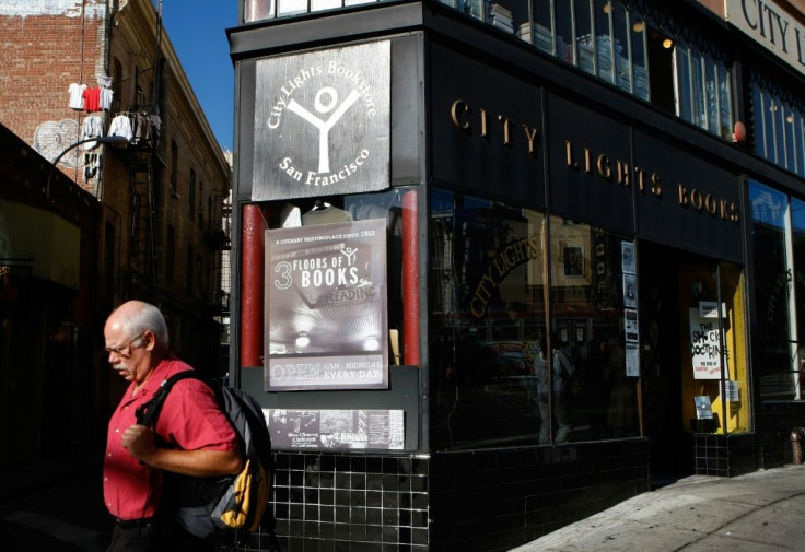 Lawrence Ferlinghetti co-founded the City Lights Bookstore in San Francisco, seen here