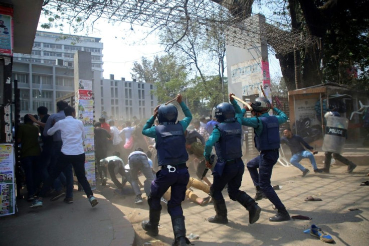 Policemen on Sunday clashed with opposition activists during the third day of protests over the death of a prominent writer and government critic in jail