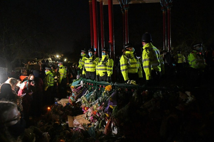 Organisers had cancelled the vigil after police outlawed it because of Covid-19 restrictions, but hundreds still turned out, with tensions overspilling as Saturday night fell