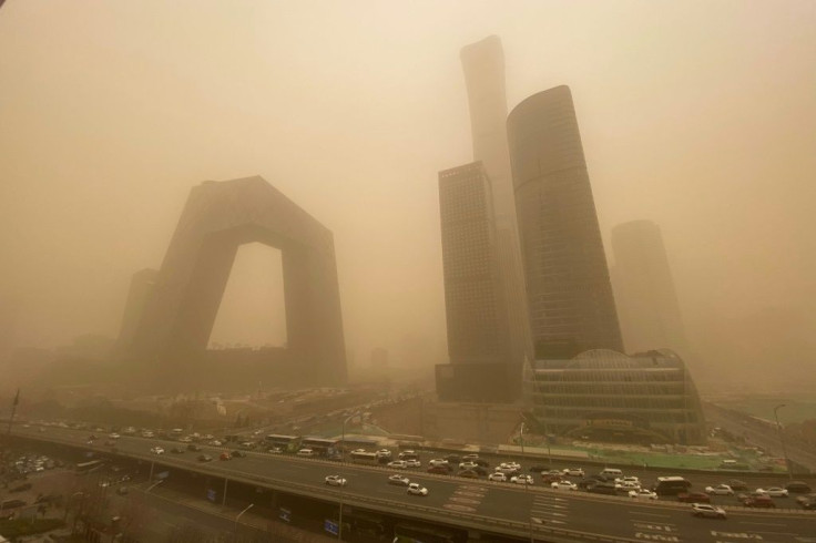 The poor air quality was due to a sandstorm from northern Mongolia, according to state media