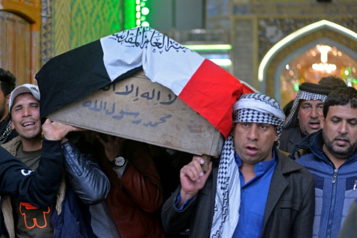 32 people were killed in a January suicide bombing in Baghdad claimed by IS