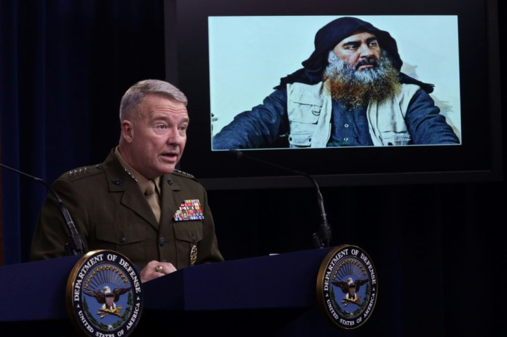 The US military killed IS leader Abu Bakr al-Baghdadi (R) in a 2019 raid