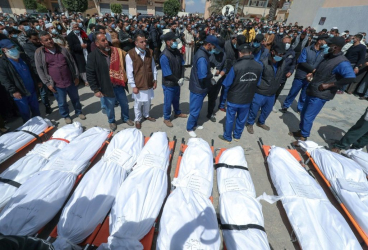 A funeral for 12 people found in mass graves in Tarhuna town, southeast of the capital