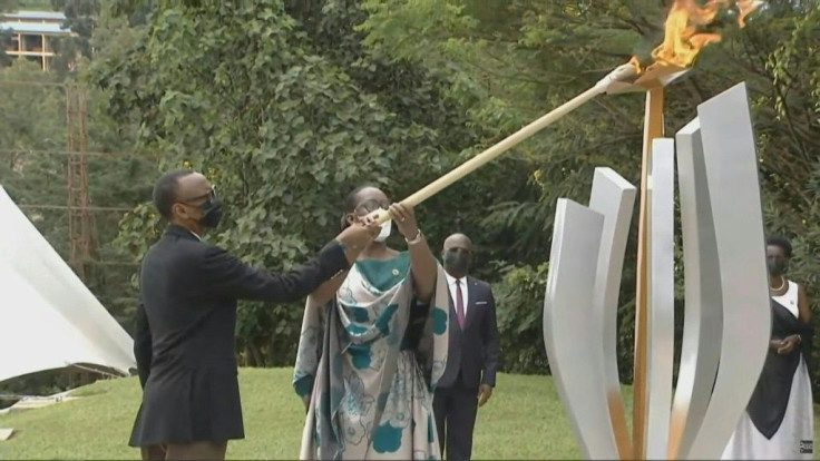 Rwandan president lights flame at genocide memorial 27 years on
