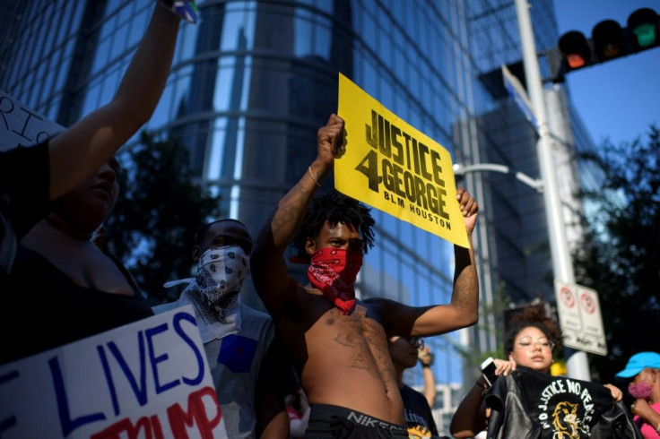 A protest demanding justice for George Floyd in Houston, Texas on June 2, 2020