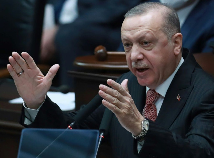 Turkish President Recep Tayyip Erdogan rejects the claim that the 1915 massacre of Armenians by the Ottoman empire was "genocide."