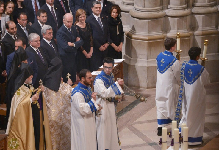 In 2015 then US vice president Joe Biden attended a prayer service marking the 100th anniversary of the Armenian Genocide at the National Cathedral in Washington, together with Armenia's pesident Serzh Sargsyan