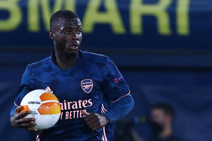 Nicolas Pepe scored a vital penalty in the first leg of Arsenal's Europa League semi-final against Villarreal