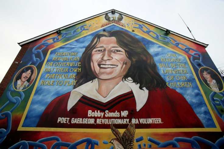 A mural of Bobby Sands in republican wester Belfast in Northern Ireland