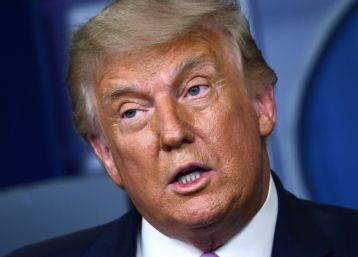 Former US president Donald Trump, who remains the most influential figure within the Republican Party, saw his Facebook ban upheld by the social media giant's oversight boardspeaks during a press briefing in the James S. Brady Press Briefing Room at the
