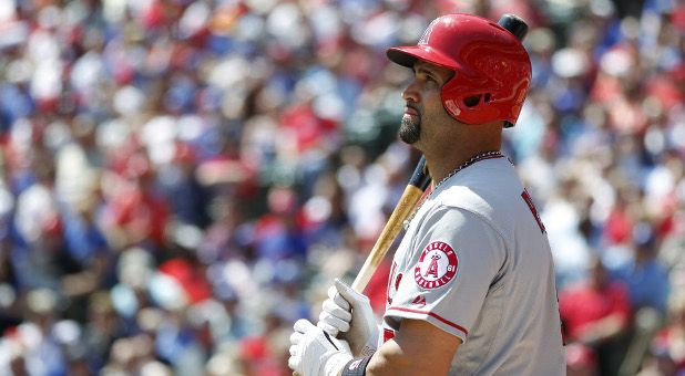 <p>Albert Pujols has never hit less than 30 home runs in a season.</p>
