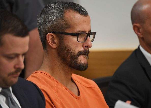 Chris Watts is pictured in court for his arraignment hearing at the Weld County Courthouse on Aug. 21, 2018 in Greeley, Colorado.